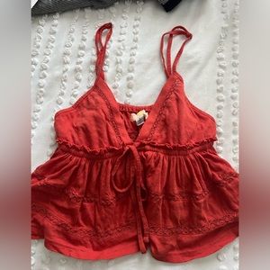 Urban Outfitters ruffle crop top